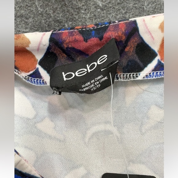 Bebe Watercolor Butterfly Print Stretchy Mini Skirt Size XS NWT Limited Edition - Picture 2 of 5